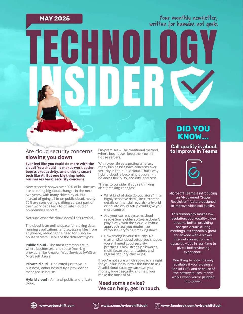 May 2025 Technology Insider newsletter cover May 2025 Technology Insider newsletter cover