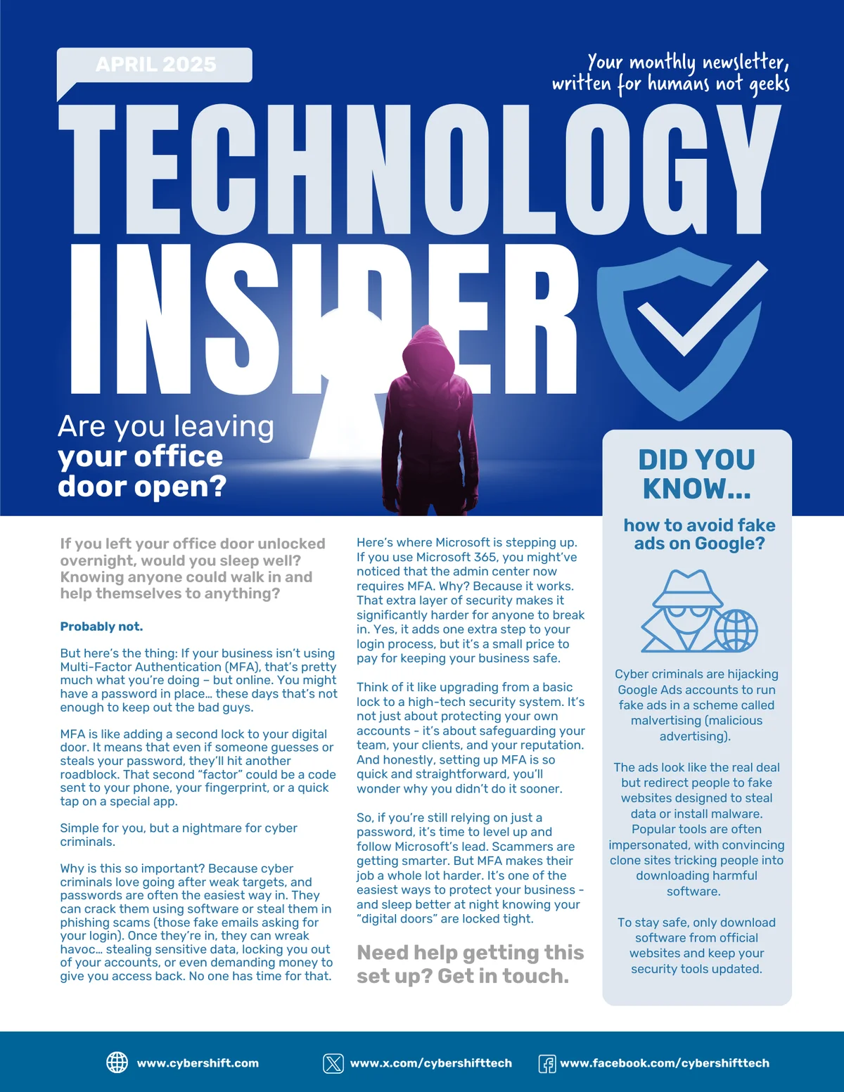 April 2025 Technology Insider newsletter cover