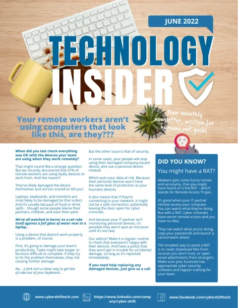 June 2022 Technology Insider newsletter cover