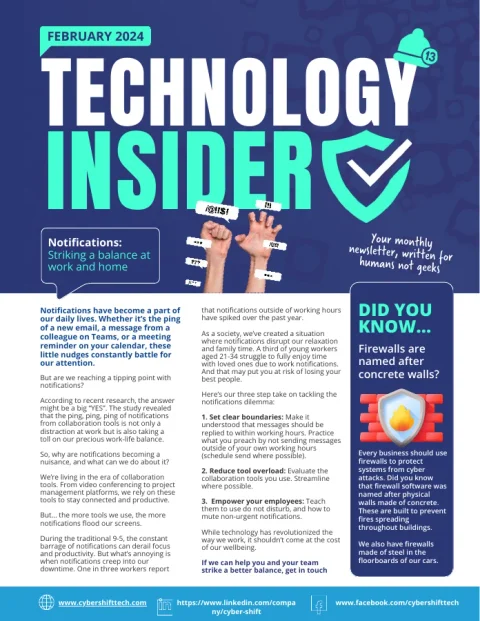 February 2024 Technology Insider newsletter cover