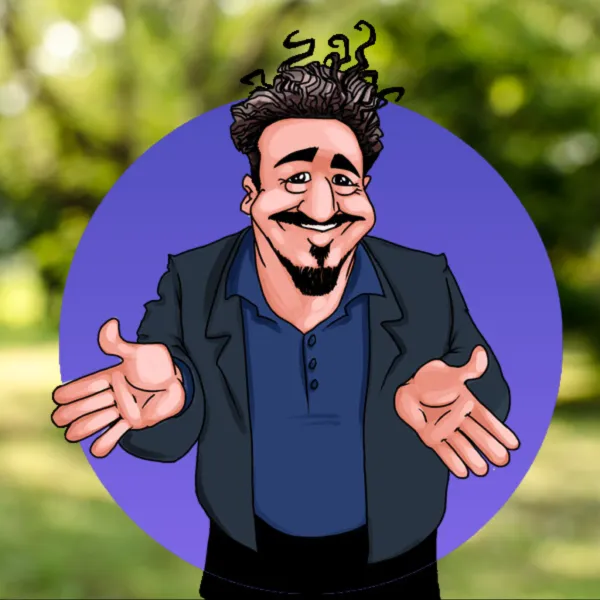 Illustrated portrait of Geno Quiroz, Web Guru Illustrated portrait of Geno Quiroz, Web Guru