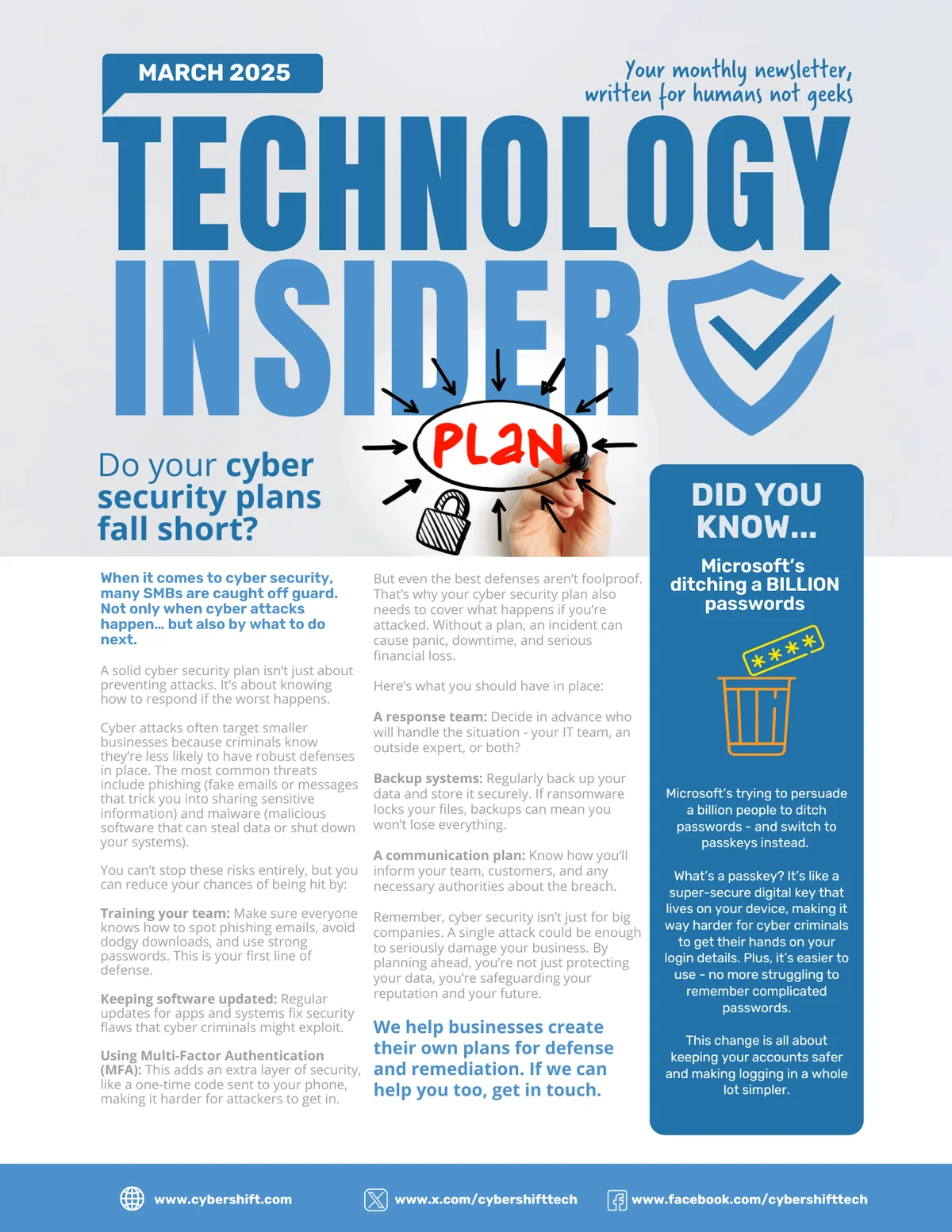 March 2025 Technology Insider newsletter cover