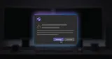 Close-up of an application confirmation dialog