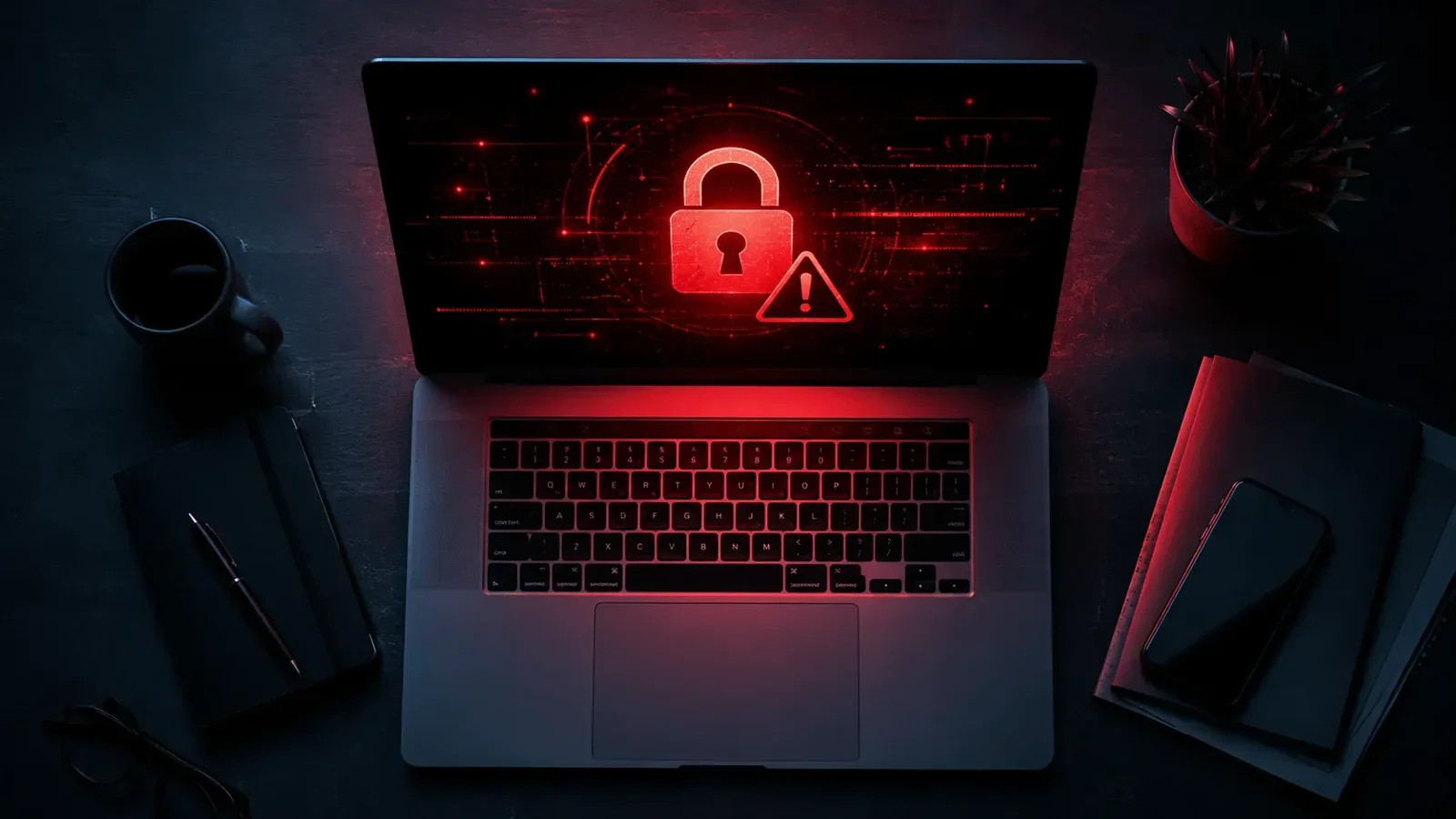 Illustration of a locked computer screen with a red padlock Illustration of a locked computer screen with a red padlock