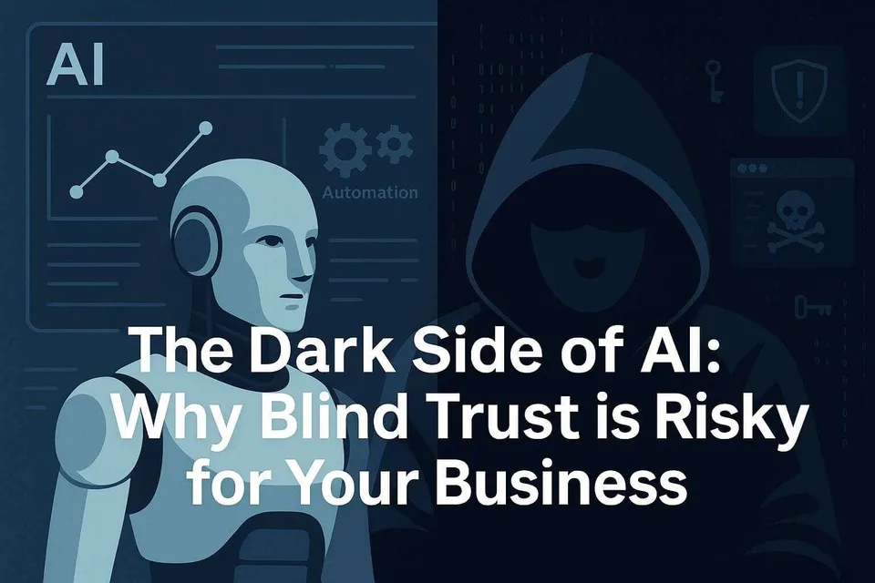 Graphic about the risks of blind trust in AI Graphic about the risks of blind trust in AI